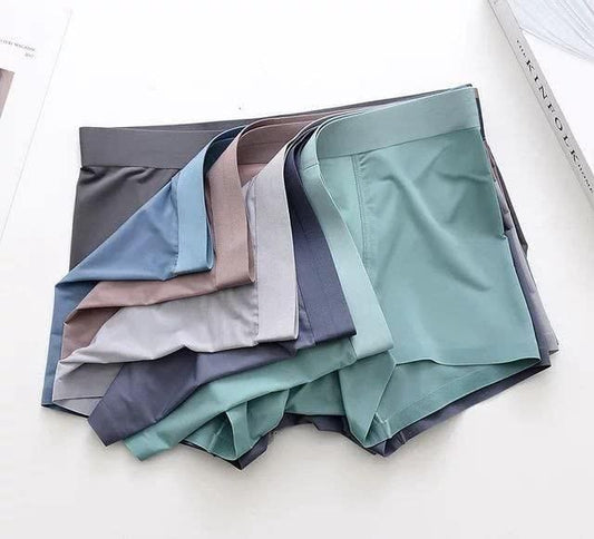Men's Ice Silk Briefs Boxers (Buy 1 get 2 free) Breathable & Bacteria Resistant Underwear for Men.